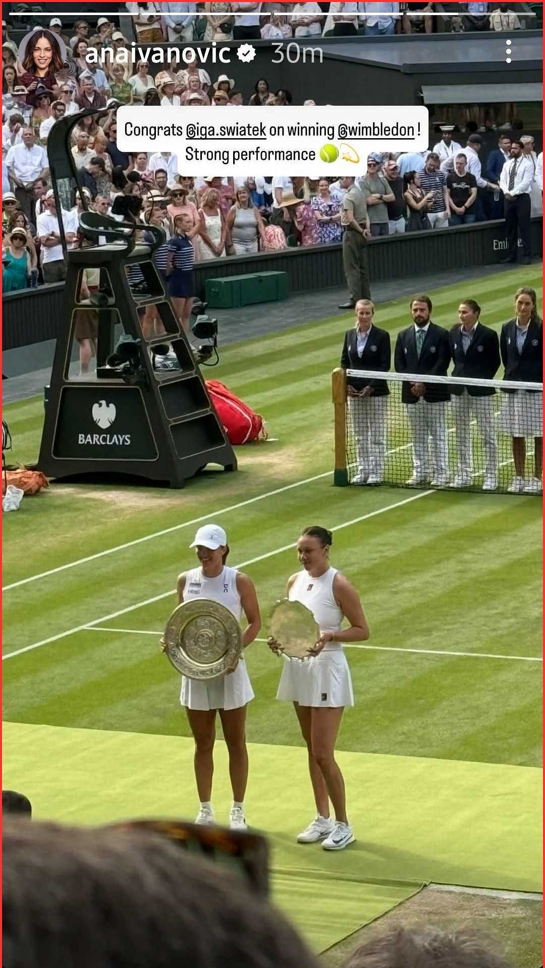 Ana Ivanovic's Instagram Story | Instagram